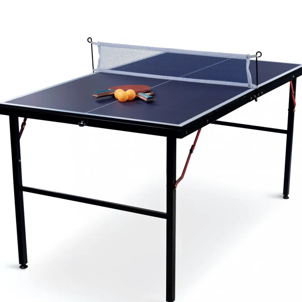 Mini pingisbord | 137x76 cm | Inkl nät, 2 racketar & bollar | Hopfällbart