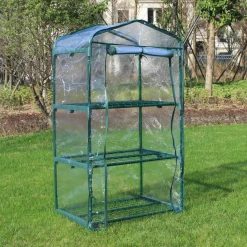 Miniväxthus 0,3m² | Stålram med plastöverdrag