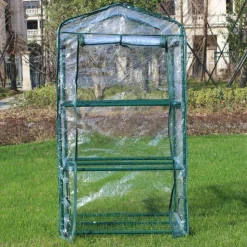Miniväxthus 0,3m² | Stålram med plastöverdrag