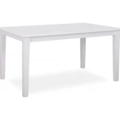 Nidingen matbord | Skandinaviskt träbord i vitlack med tilläggsskivor | 140230 cm