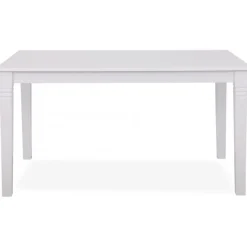 Nidingen matbord | Skandinaviskt träbord i vitlack med tilläggsskivor | 140230 cm
