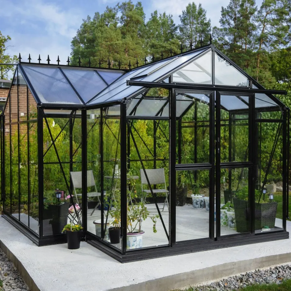 Nockdekoration till T-format växthus 12,8 m²