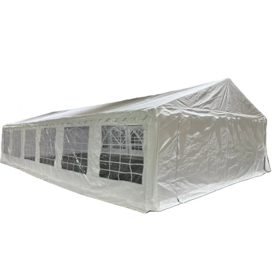 Partytält 6x12 m | Galvaniserad stål ställning | Vit