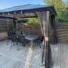 Paviljong premium 4x3m | Tak i kanalplast | Inkl. Väggar och myggnät