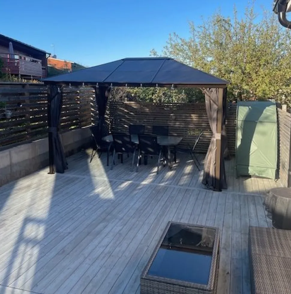 Paviljong premium 4x3m | Tak i kanalplast | Inkl. Väggar och myggnät