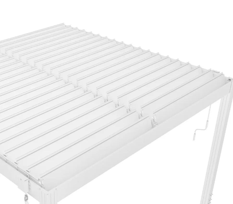 Pergola | Öppningsbart lamelltak | 3x3 m | Vit