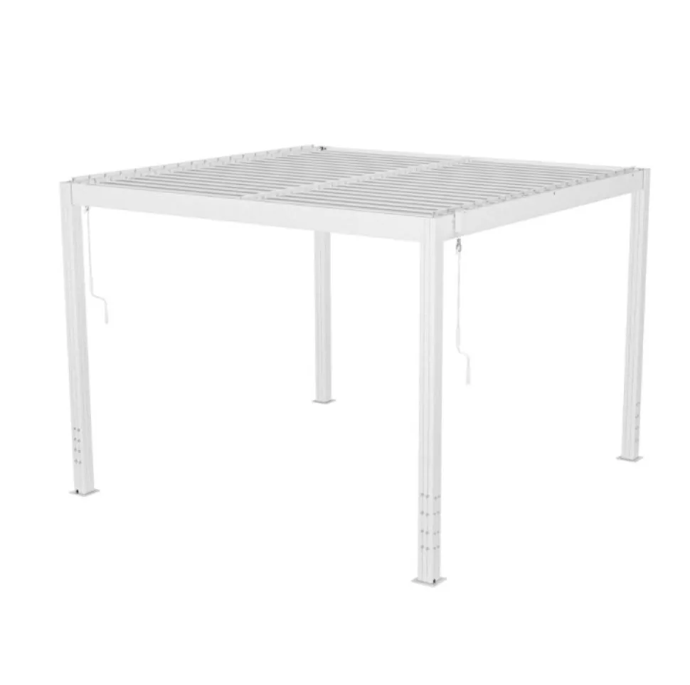 Pergola | Öppningsbart lamelltak | 3x3 m | Vit
