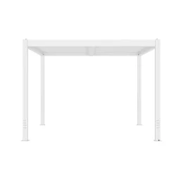 Pergola | Öppningsbart lamelltak | 3x3 m | Vit