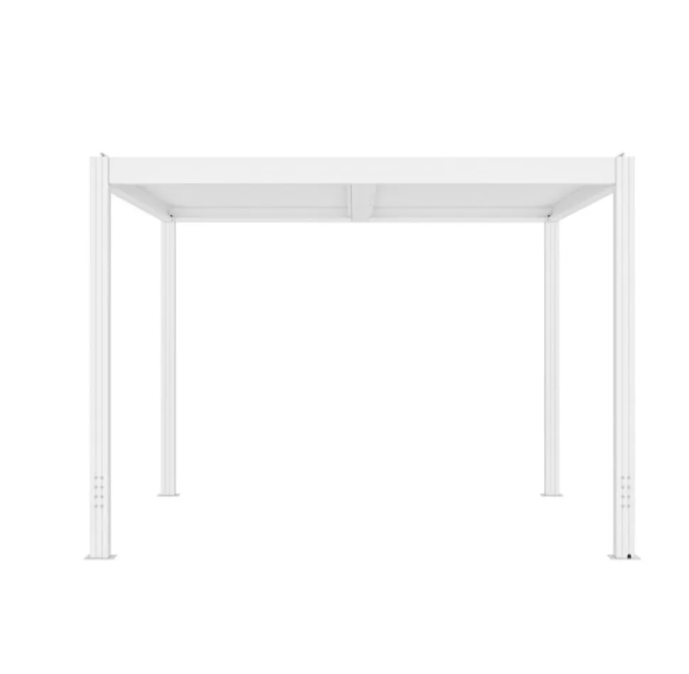 Pergola | Öppningsbart lamelltak | 3x3 m | Vit
