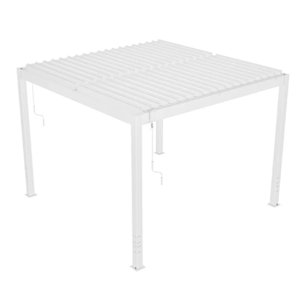 Pergola | Öppningsbart lamelltak | 3x3 m | Vit