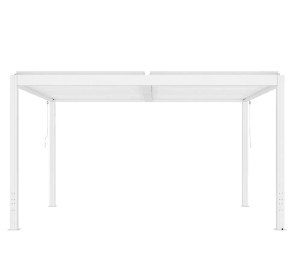 Pergola | Öppningsbart lamelltak | 4x3 | Vit