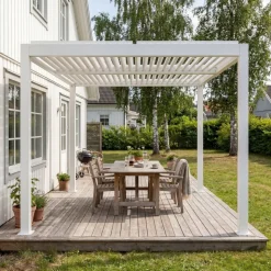 Pergola | Öppningsbart lamelltak | 4x3 | Vit