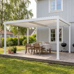 Pergola | Öppningsbart lamelltak | 4x3 | Vit