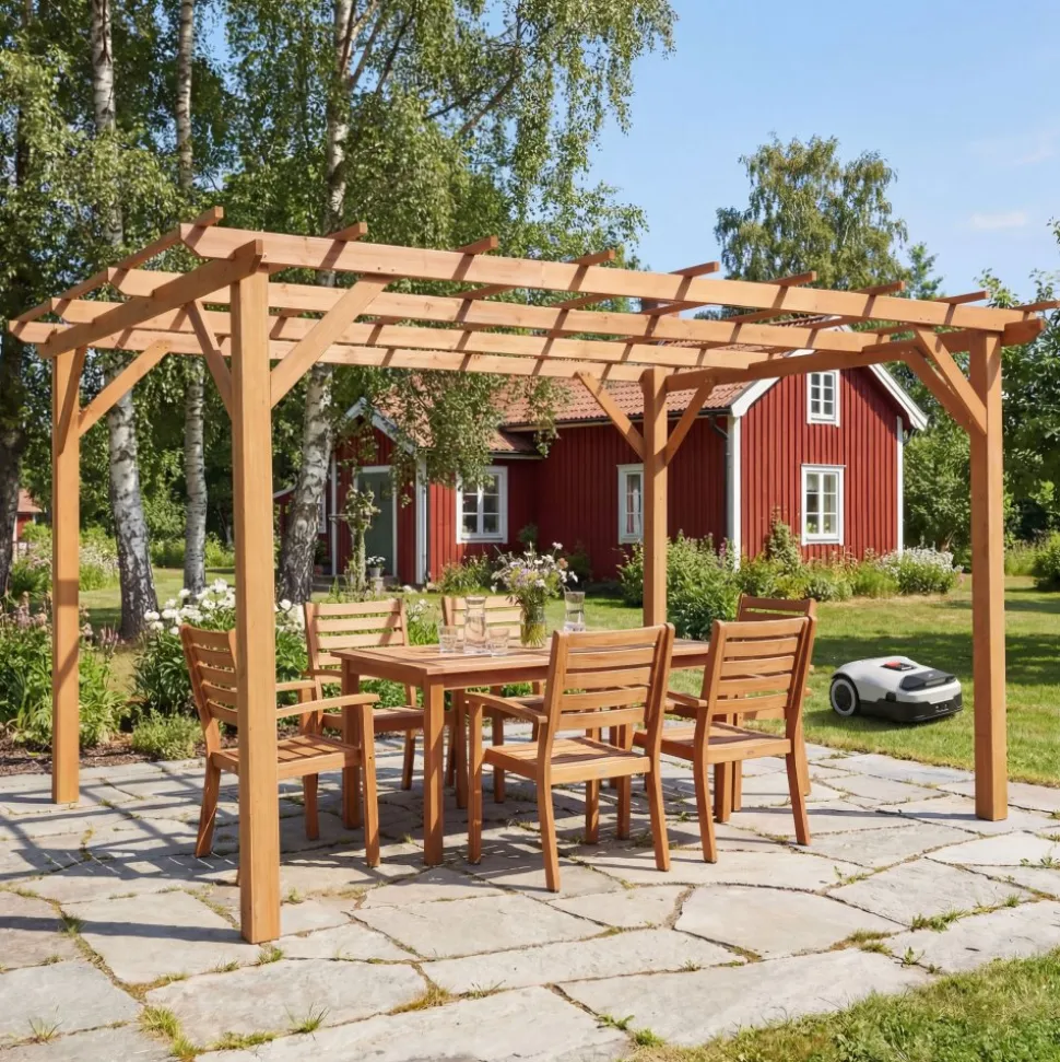 Pergola trä | 4x3m | Furu