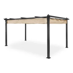 Pergola 300x400 cm | Justerbart solskydd | Mörkgrå aluminium
