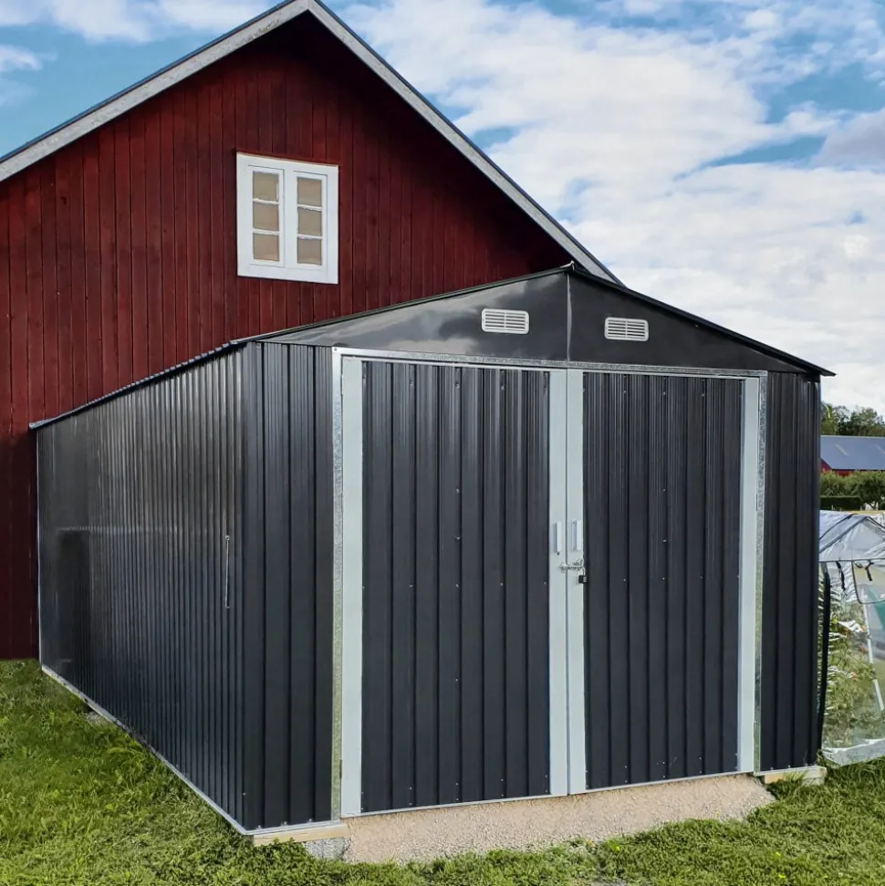 Plåtgarage 18m² | Dubbel dörr | Komplett byggsats