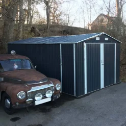 Plåtgarage 18m² | Dubbel dörr | Komplett byggsats