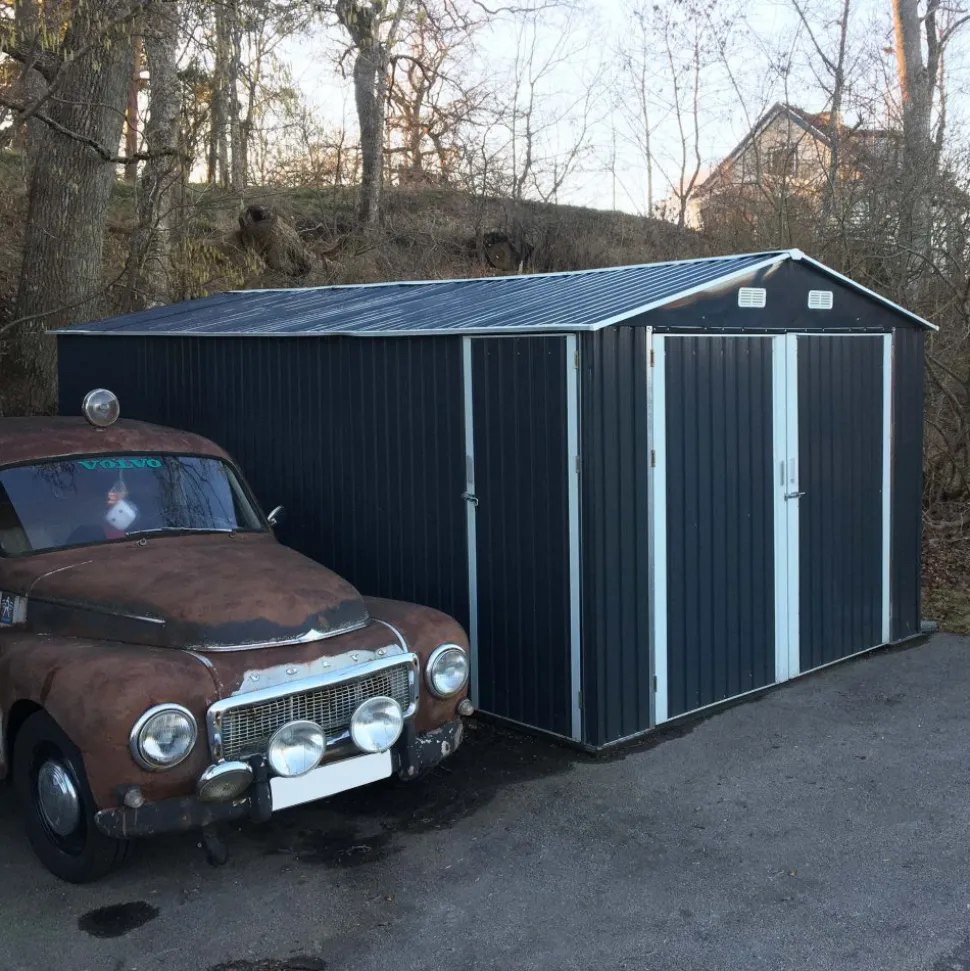 Plåtgarage 18m² | Dubbel dörr | Komplett byggsats