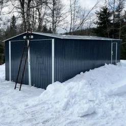 Plåtgarage 23m² | Dubbel dörr | Komplett byggsats | Premium
