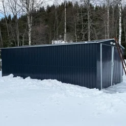 Plåtgarage 23m² | Dubbel dörr | Komplett byggsats | Premium