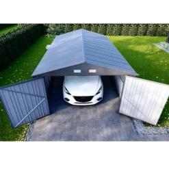 Plåtgarage 20 m² | Dubbel dörr | Robust design