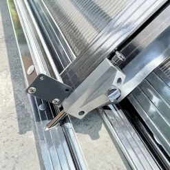Pooltak 4x8m med sidodörr | Solid polykarbonat 4mm | Aluminium