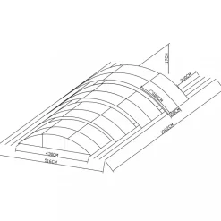 Pooltak 4x8m med sidodörr | Solid polykarbonat 4mm | Aluminium