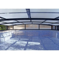 Pooltak 5x10m | Utan skenor | UV-skydd | Flexibel dörr