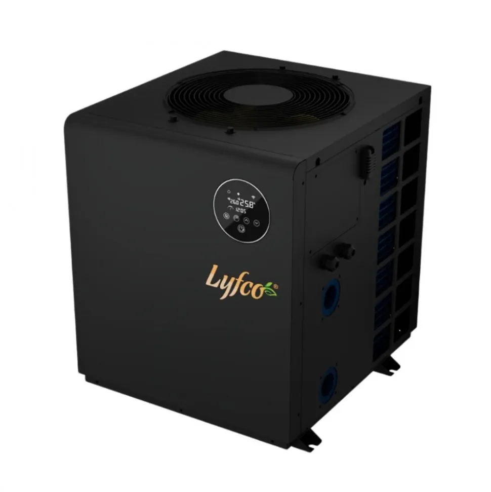 Poolvärmepump 17 kW Vertikal Inverter | WiFi, Panasonic-kompressor, Låg ljudnivå | Lyfco