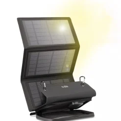 Portabel solpanel 10W | Vikbar | Ladda 2 enheter samtidigt