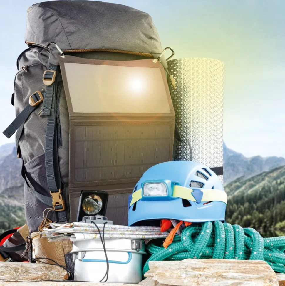 Portabel solpanel 21W | Vikbar | Ladda 2 enheter samtidigt