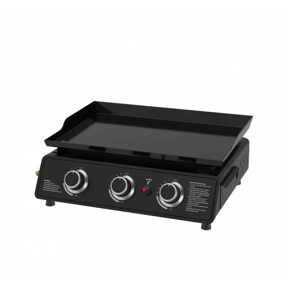 Portabel stekhäll | Stekbord med 3 brännare för smidig grillning | CampMate