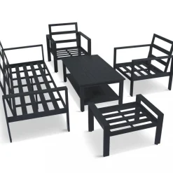 Premium loungegrupp i underhållsfritt aluminium | Hamnviken