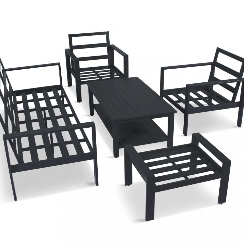Premium loungegrupp i underhållsfritt aluminium | Hamnviken