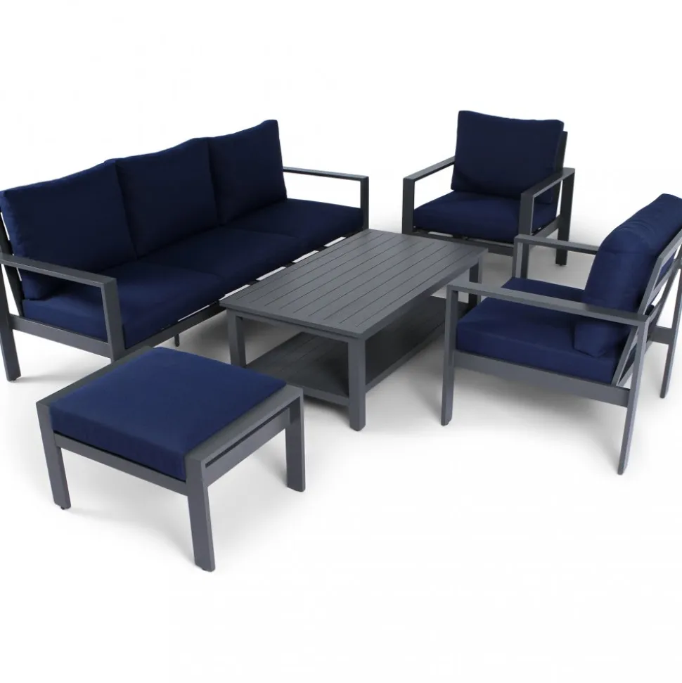 Premium loungegrupp i underhållsfritt aluminium | Hamnviken