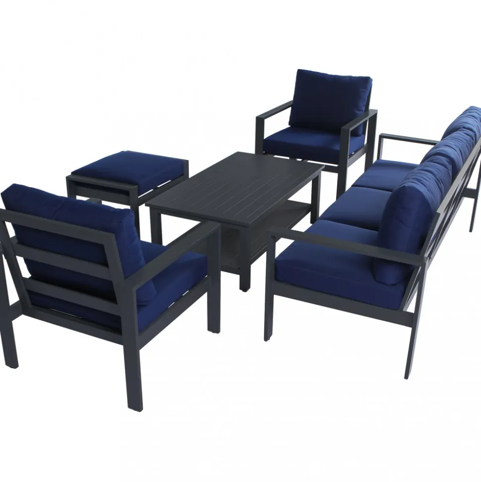 Premium loungegrupp i underhållsfritt aluminium | Hamnviken
