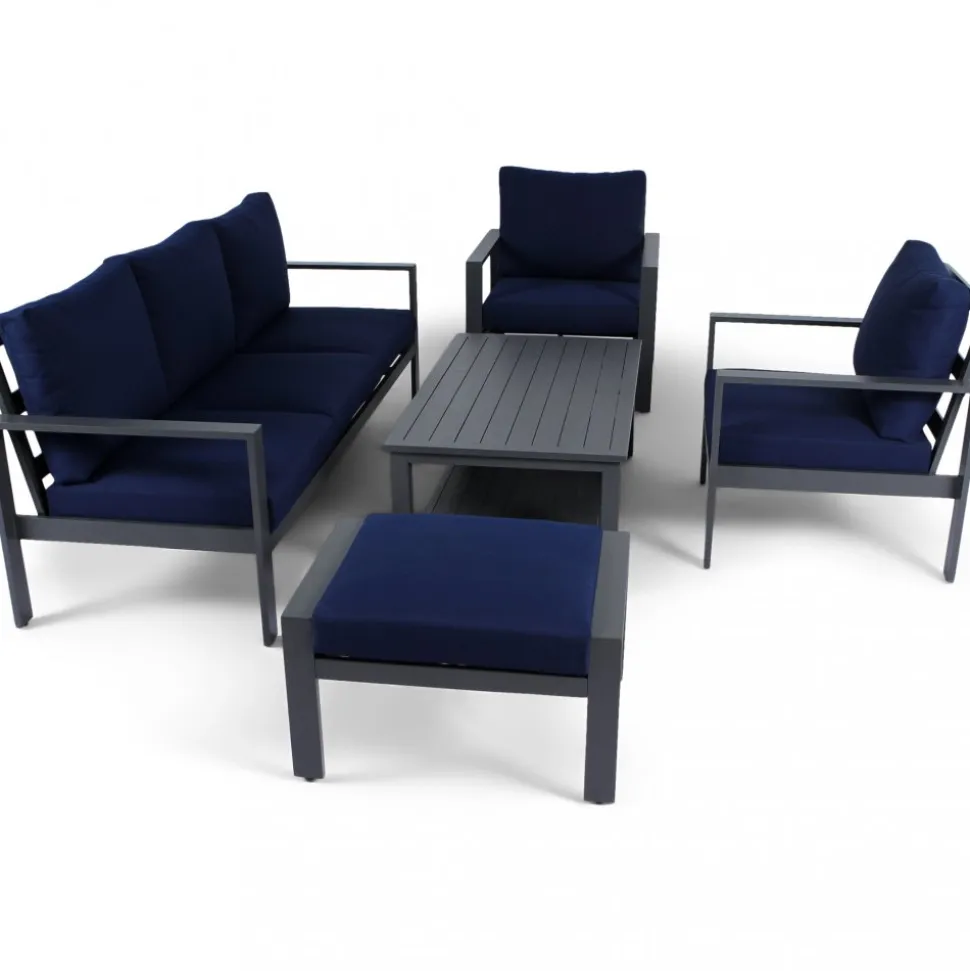 Premium loungegrupp i underhållsfritt aluminium | Hamnviken