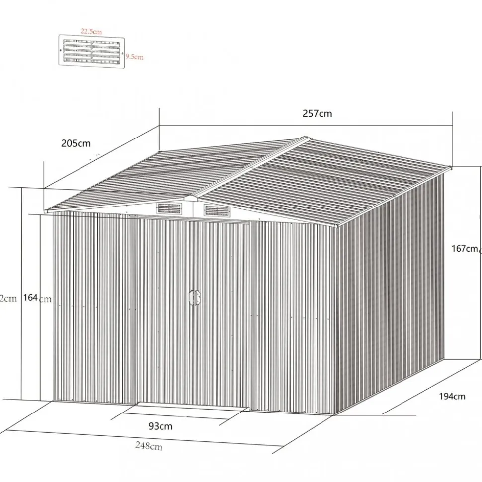 Redskapsbod 5,3m² | Dubbel skjutdörr | Bas ingår