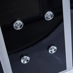 Rektangulär duschkabin med jacuzzi-badkar