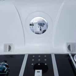 Rektangulär duschkabin med jacuzzi-badkar