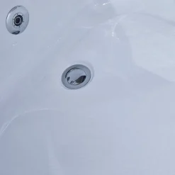 Rektangulär duschkabin med jacuzzi-badkar