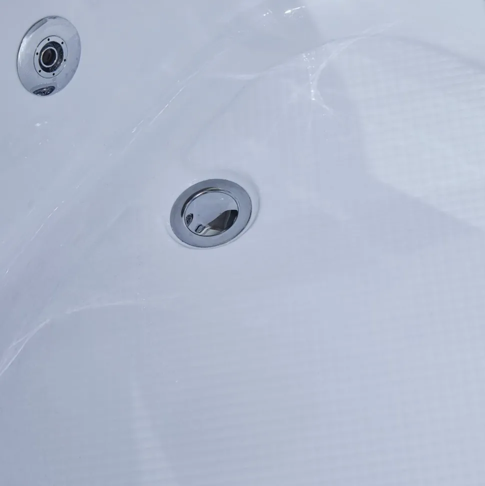 Rektangulär duschkabin med jacuzzi-badkar