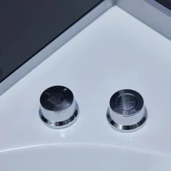 Rektangulär duschkabin med jacuzzi-badkar
