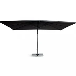 Rektangulärt premiumparasoll 3x4m | Kraftig konstruktion | Grå