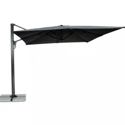 Rektangulärt premiumparasoll 3x4m | Kraftig konstruktion | Grå