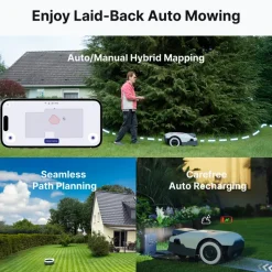 Robotgräsklippare utan slinga 3600m² | Full-Band RTK + 4 AI-kameror | ANTHBOT Genie 3000