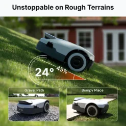 Robotgräsklippare utan slinga 3600m² | Full-Band RTK + 4 AI-kameror | ANTHBOT Genie 3000