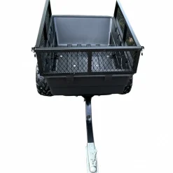 Robust ATV-Vagn med mesh | 700KG Lastkapacitet & terränghjul | Svart