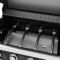 Rostfri gasolgrill med sidobrännare | Lock med glasfönster | Kansas