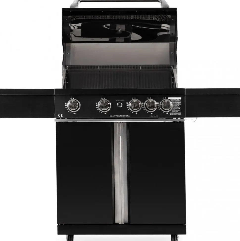 Rostfri gasolgrill med varmluftsfunktion | Malibu/Nashville Blackline